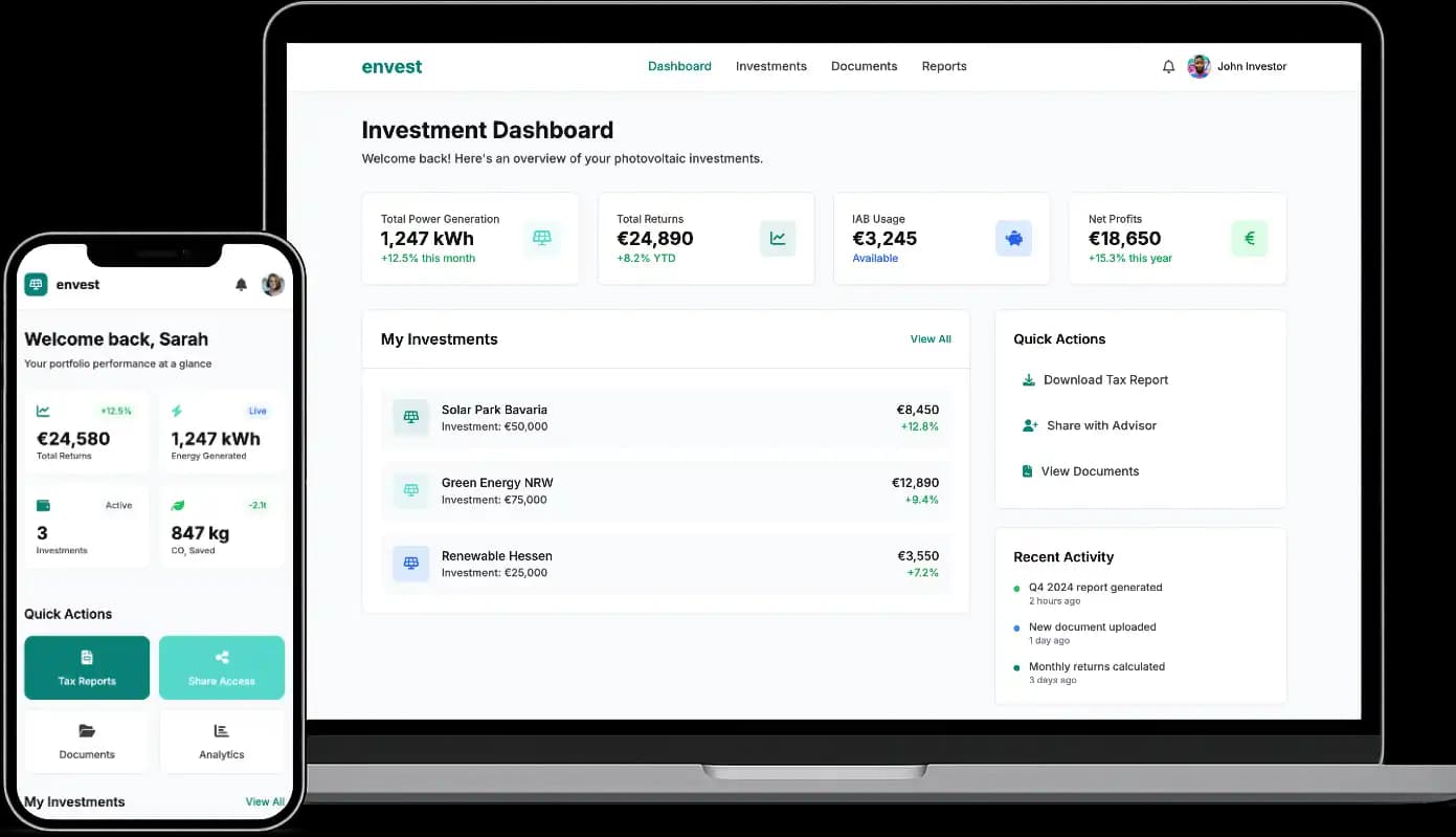 Envest Investorenportal